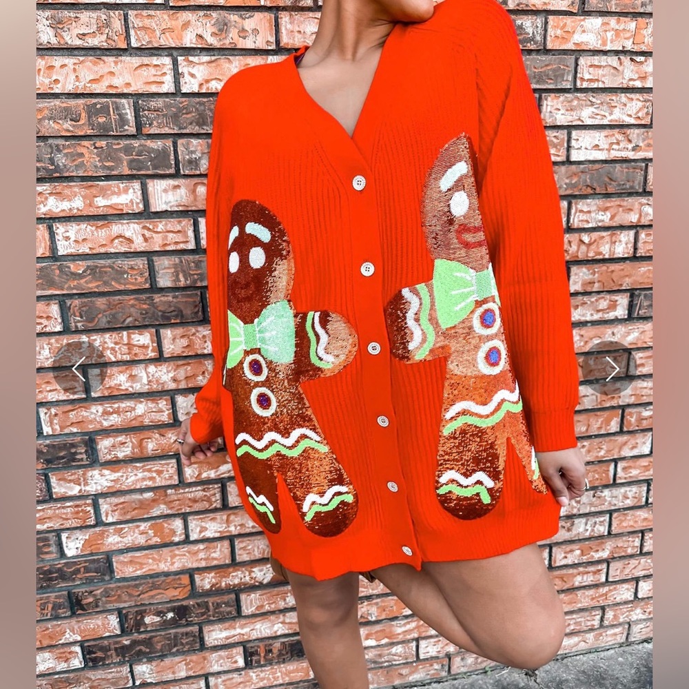 NEW QUEEN OF SPARKLES cardigan mini dress 2xl